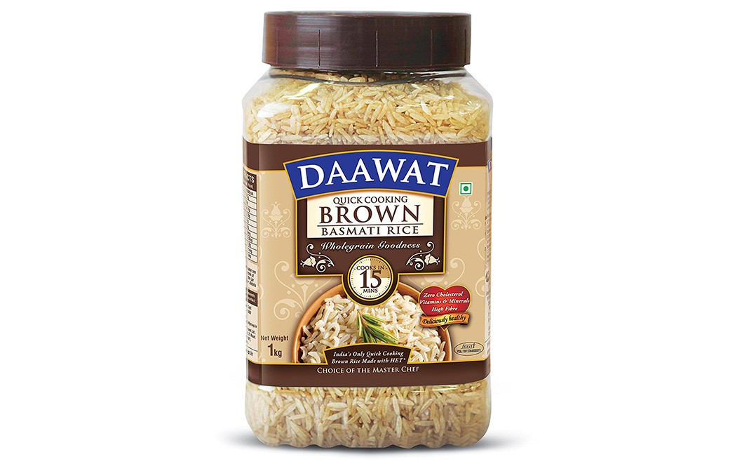 Daawat Brown Basmati Rice    Plastic Jar  1 kilogram